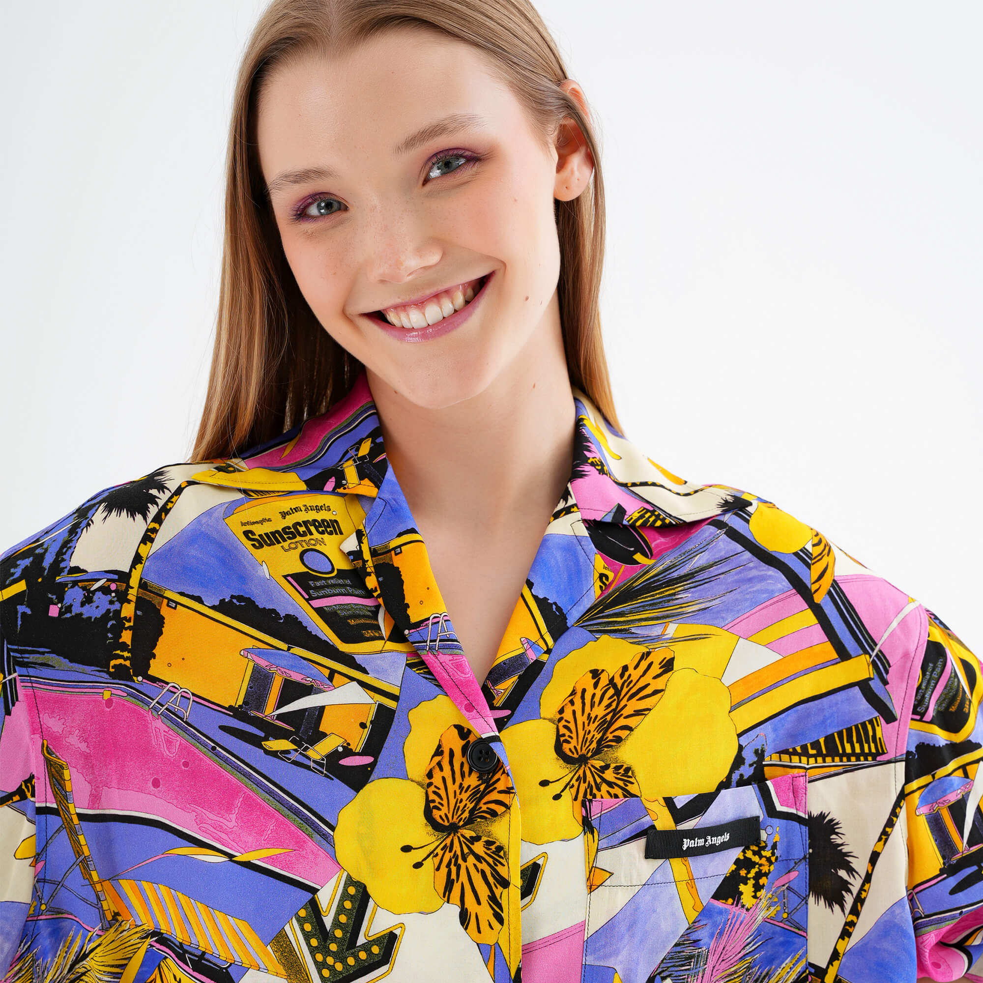 Palm Angels - Printed Bowling Shirt IT40